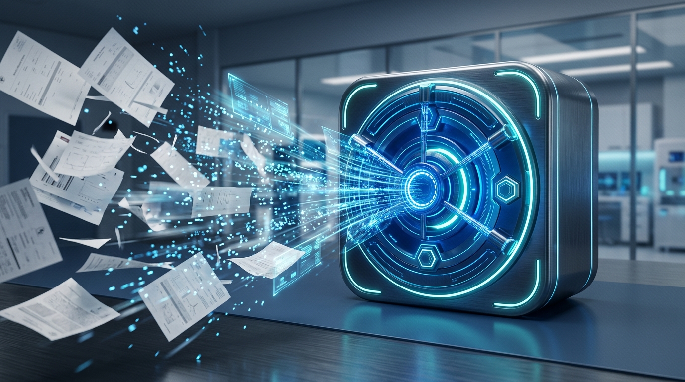 Medical records snapping into a secure digital vault